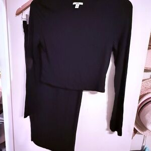 Bar III Black Long Sleeve Dress